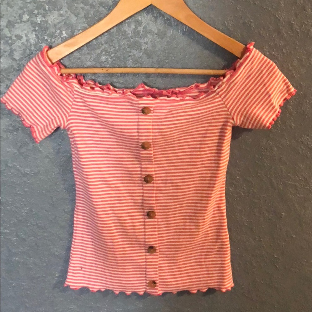 Pink striped shirt